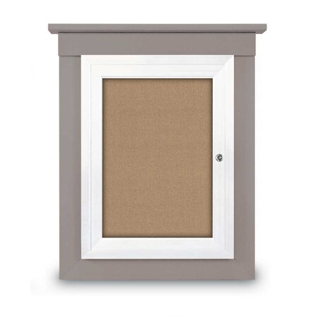 United Visual Products Sliding Glass Enclosed Letterboard, 60"x3 UV9006ACS-WHITE-WHITE